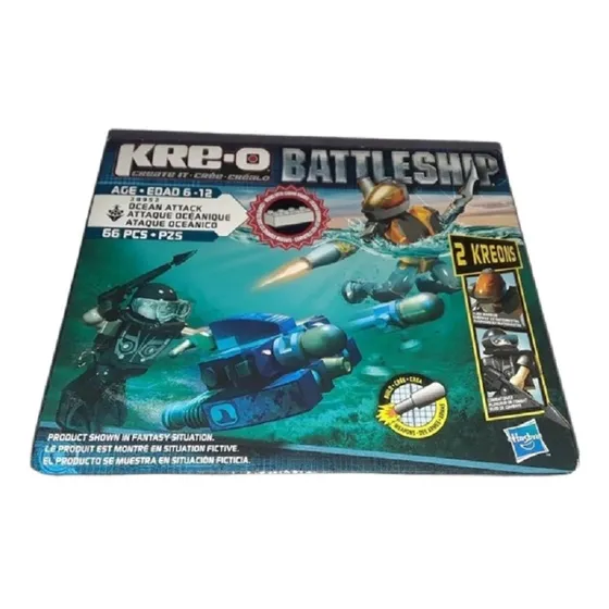 Piezas Para Armar Battleship Kreo 66 Piezas Hasbro Niños