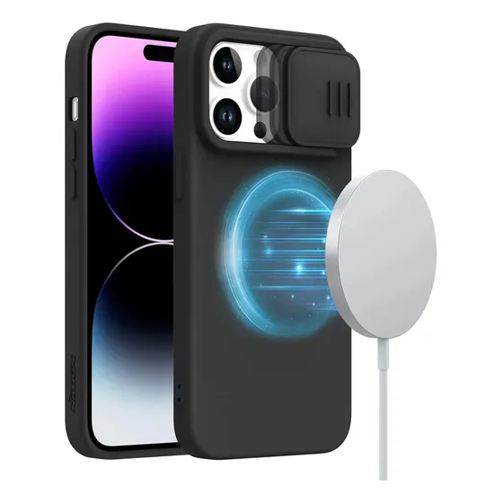Silicone Magnetic Magsafe Case Para iPhone 14 Pro 6.1