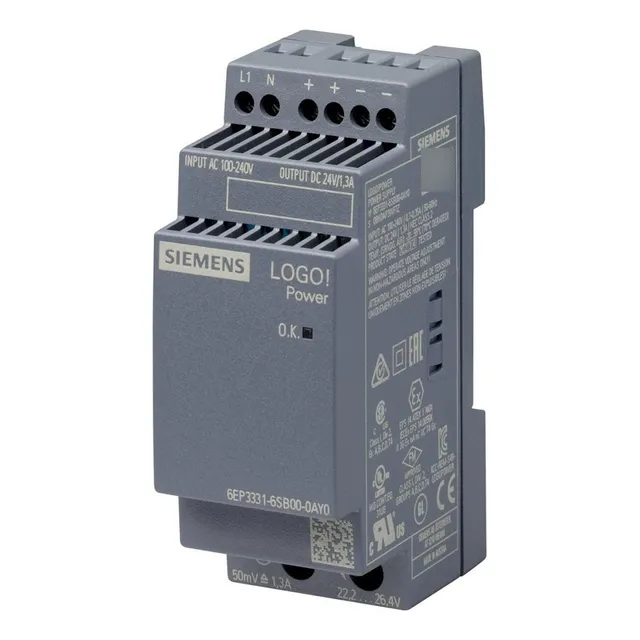 Fuente Logo! Power Siemens E:100-240v S:24vcc 1,3 A