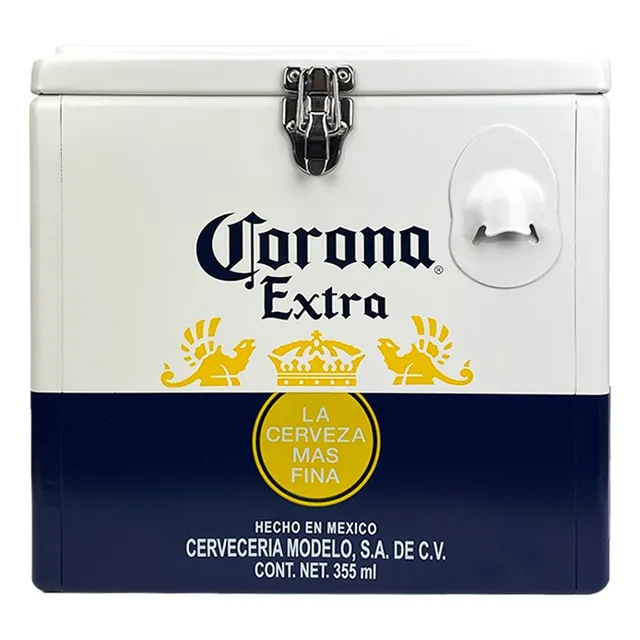 Hielera Métalica Corona Extra 15 Litros Nevera Portatil