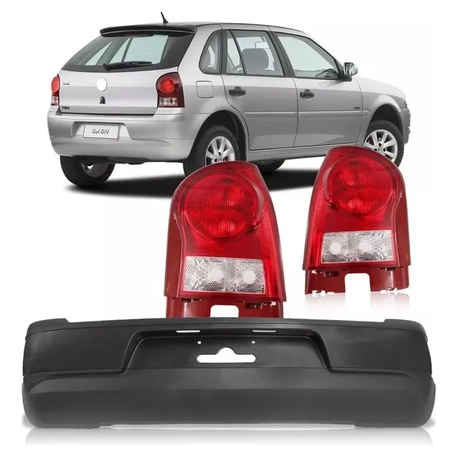Paragolpe Trasero Vw Gol Power 06 /12 + Jgo Faro Tras