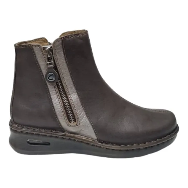 Bota Cavatini Cuero Confort Doble Cierre Honey 1778