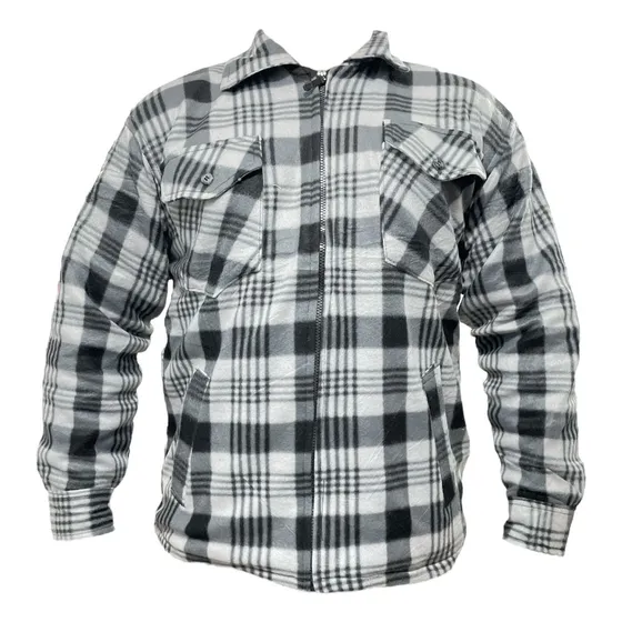 Camisa Hombre Leñadora Forrada Chiporro A Cuadro Cuello