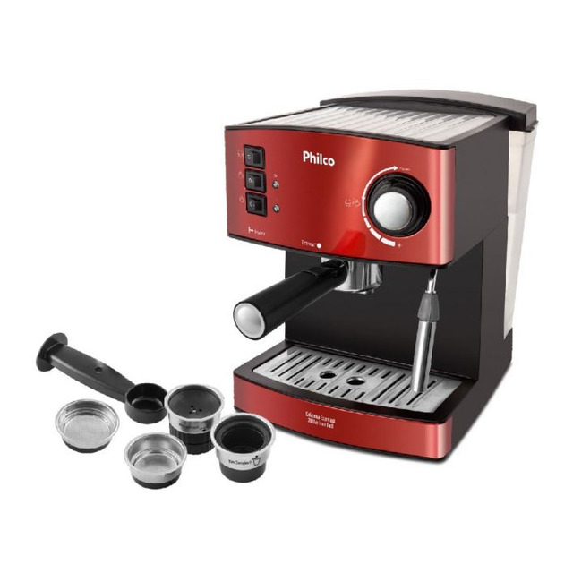 Cafeteira Expresso Philco 20 Bar Inox Red Pcf24 Cor Vermelho 110v Cafeteira Expresso Philco 20 Bar Inox Red Pcf24 Cor Vermelho 110v