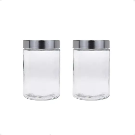 Frascos Vidrio Hermeticos C/ Tapa Cocina Vintage Set X2