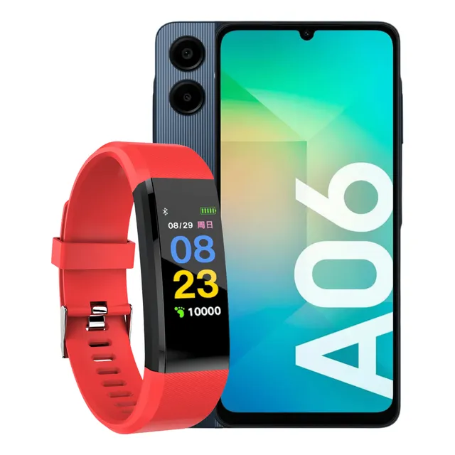 Samsung Galaxy A06 128gb Negro Regalo Smartband Rojo