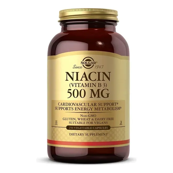 Niacina Vitamina B3 500 Mg, 250caps, Solgar,
