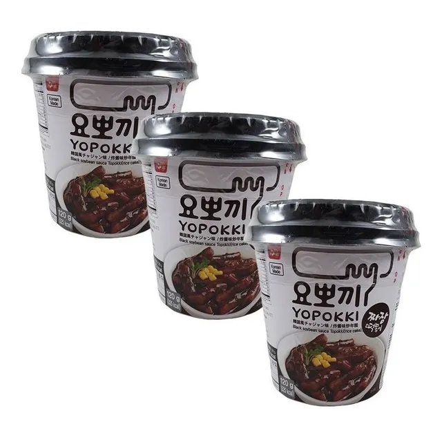 Topokki Bolinho De Arroz Coreano Jjajang Kit 3un