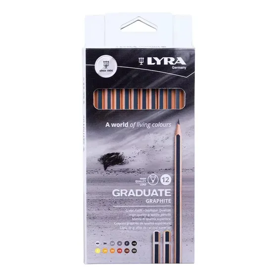 Set Lapices Lyra Graduate Grafito Graduados X12 Graphite