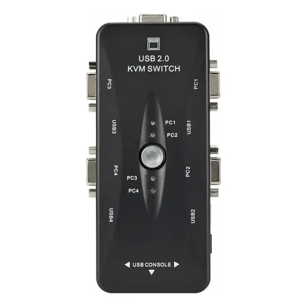 Conmutador Switch Kvm 4 Computadoras Múltiples Dispositivos