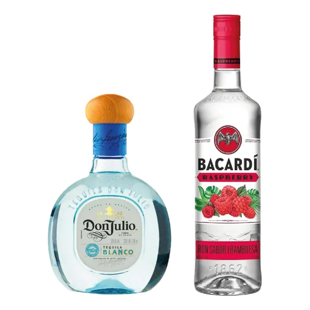 1 Don Julio Blanco 700 Ml Y 1 Bacardi Raspberry 750 Ml