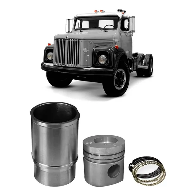 Kit Motor Camisa Pistão Anel Motor Ds11 Scania L111 81 A 89