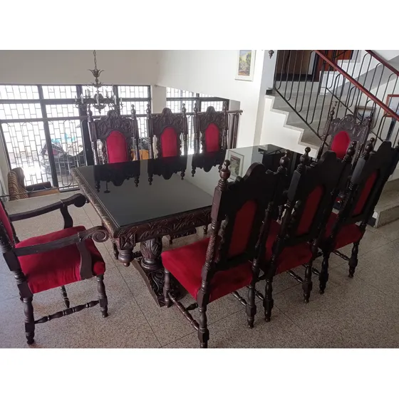 Juego De Comedor Clásico 8 Puestos Con Ceibó