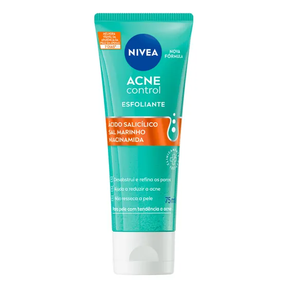 Nivea Esfoliante Facial Acne Control 75ml Tipo de pele Oleosa