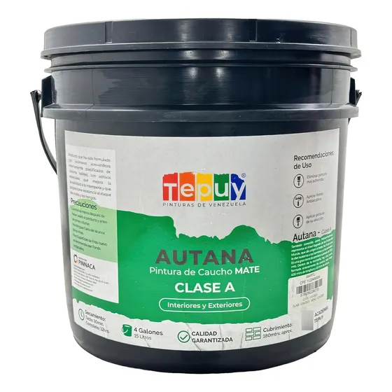 Pintura De Caucho Cuñete Tepuy Clase A Autana 