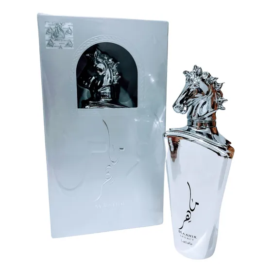 Perfume Árabe Maahir Legacy Cavalo Prata Eau De Parfum 100ml