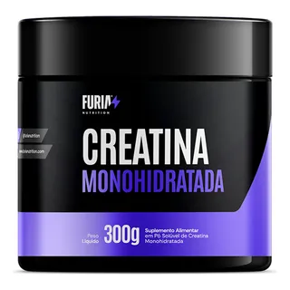 Creatina Monohidratada FĂșria 100% Pura 300g Sem Sabor Em PĂł Creatina Monohidratada FĂșria 100% Pura 300g Sem Sabor Em PĂł