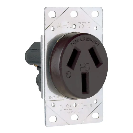 Toma Corriente Trifásico 3 Polos 50amp Empotrar 250v