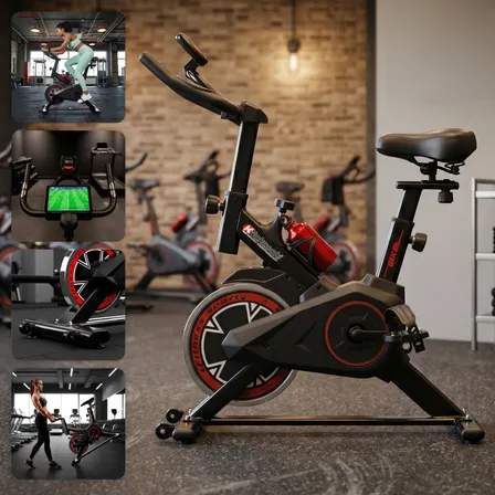Bicicleta Ergométrica Para Spinning Fitness Academia E Casa Preto %v