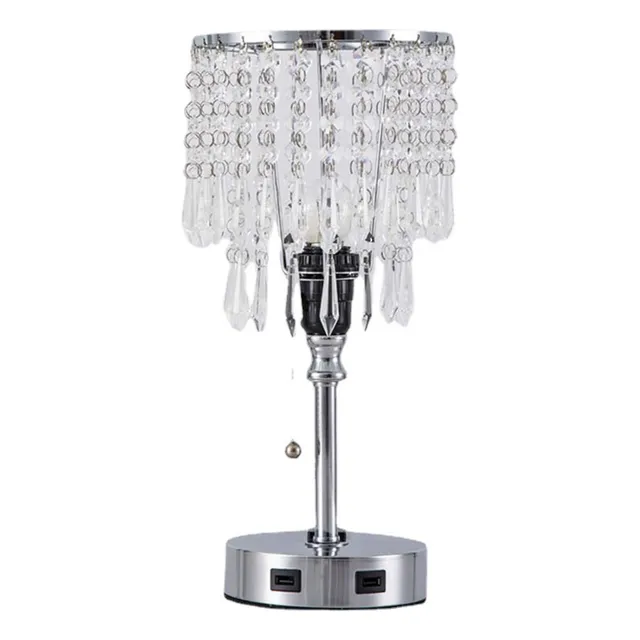 Lámpara De Mesa Usb De Cristal Con Interruptor De Cadena Con