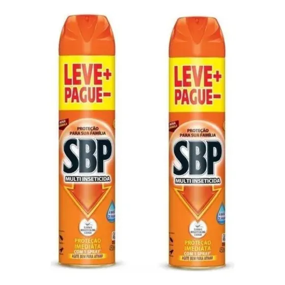 Kit Com 2 Unidades Multi-inseticida Sbp Aerossol 450ml Cada