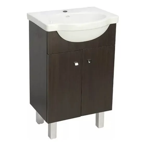 Vanitory Ferrum venecia 48cm 2 puertas x4vs w7 con bacha 1 agujero color wengue