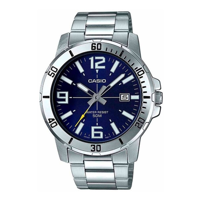Relógio Casio Collection Masculino Prata Mtp-vd01d-7evudf-br Correia Prateado Bisel Pratea... Relógio Casio Collection Masculino Prata Mtp-vd01d-7evudf-br Correia Prateado Bisel Pratea...