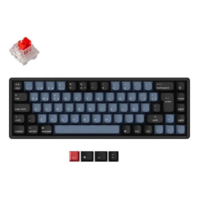 Teclado Mecanico Wireless Keychron K6 Pro Programable Custom Qmk Via Aluminio Rgb Qwerty Keychron Kpro Red Switch Hotswappable Distribución Iso Español Bluetooth Gamer Coder Pc Mac Tamaño Layout 65%