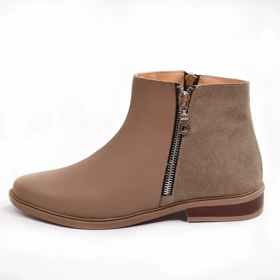 Bota Texana Mujer Iris Cuero Vacuno Vison Invierno Sposami