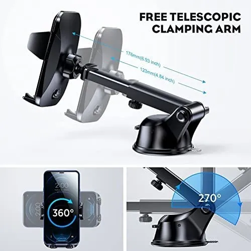 Soporte Para Telefono Vehiculo 3 1 Brazo Largo Ventosa
