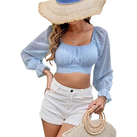 Blusa Camisa Dama Manga Larga