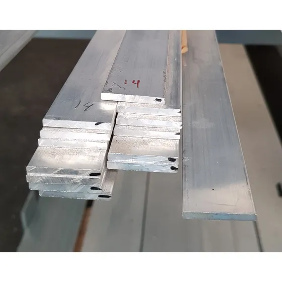 Barra De Aluminio Rectangular 5''x1/2'' Largo 6mts