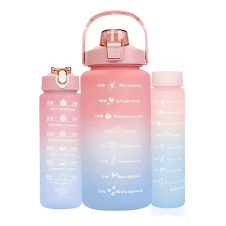 3 Botellas De Agua Deportivas Portátiles De Gran Capacidad 3 Botellas De Agua Deportivas Portátiles De Gran Capacidad