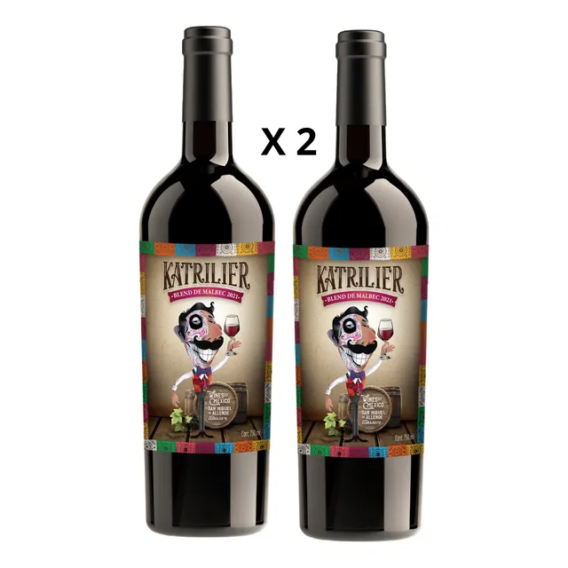 Vino Tinto Malbec Mexicano Pack 2 Botellas Katrilier