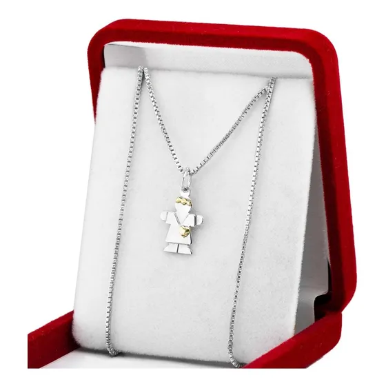 Conjunto Dijes Nena / Nene Milka Plata Y Oro Pequeño Mamá 