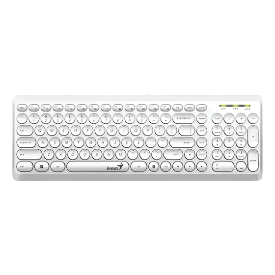 Teclado Q200 Slimstar Teclas Redondas Usb Blanco Genius