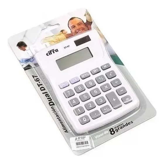 Calculadora Básica Escritorio Cifra Dt-67 Blanca 8 Digitos