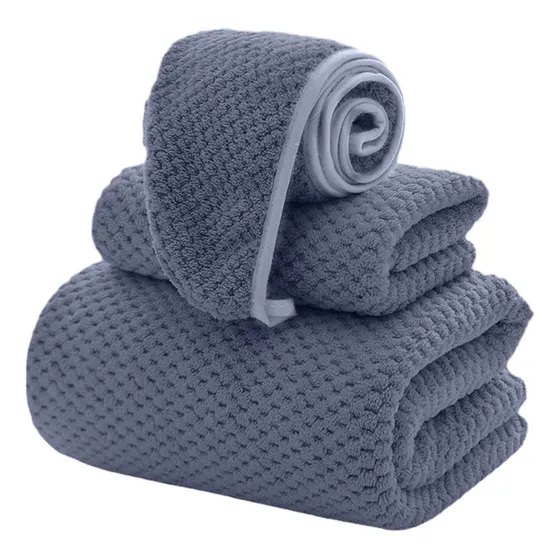Toalla De Baño En V, Gorro De Ducha Extra Grande, Juego De 3