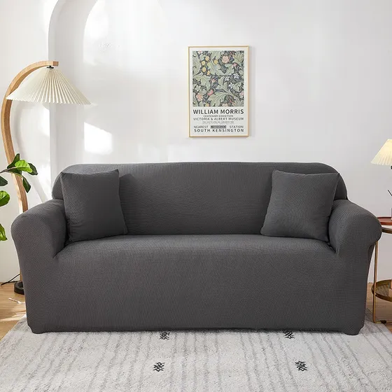 Cubre Sillón Adaptable Funda 4 Cuerpos Elasticada *& Color Gris Metalizado