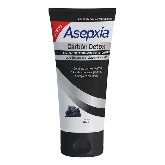 Asepxia Carbon Detox Gel Exfoliante 120g