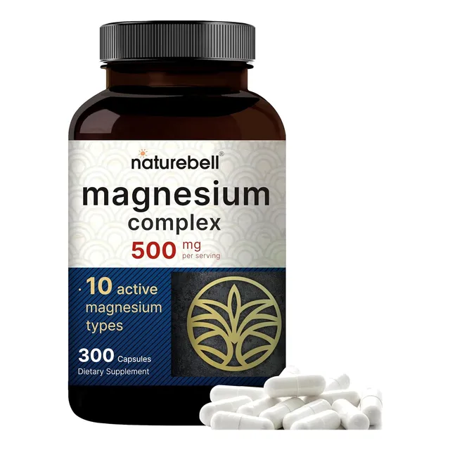Magnesio Complex 10 Tipos En 1  500 Mg 300 Capsulas