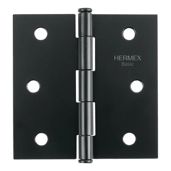 Bisagra Cuadrada 3 Negro Mate Cabeza Plana Basic 27134 20 Pz
