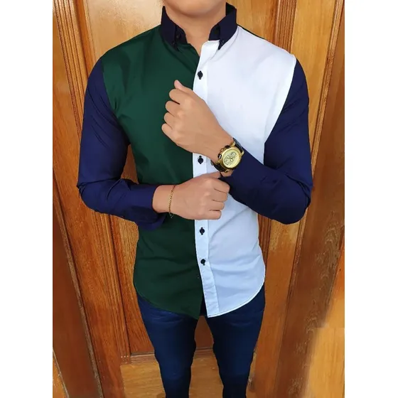 Camisa Slim Fit De Caballero #1607