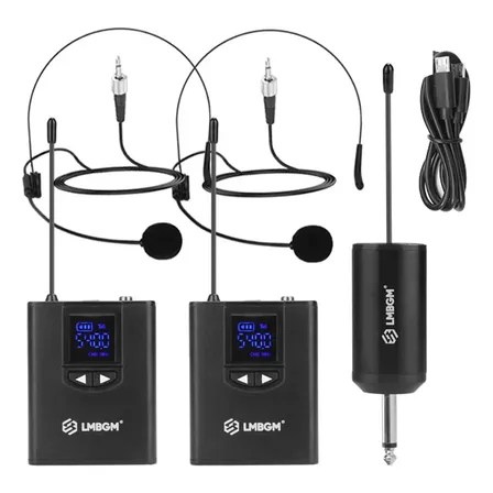 Micrófono Inalámbrico De Metal Uhf, Adecuado Para Aulas Negro