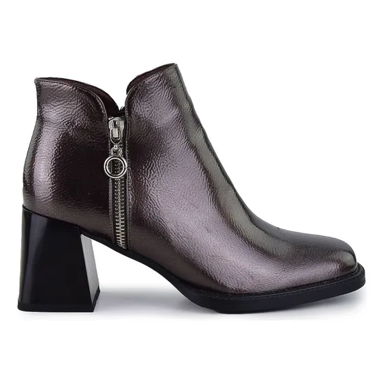 Bota Casual Taco Alto Korium Rozalia Charol