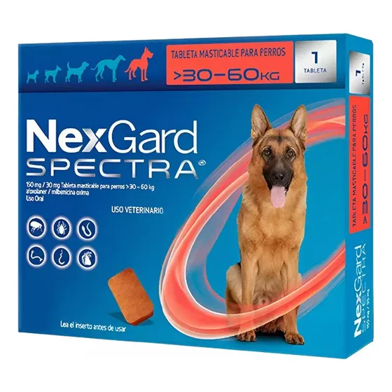 Nexgard Spectra 30-60kg Internos Y Externos Pastilla Tableta