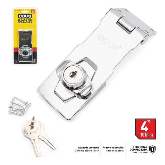 Aldaba Con Cerradura 4 Pulgada Marca Covo
