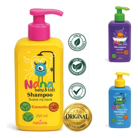 Shampoo Infantil Camomila Livre De Disruptores Endócrinos