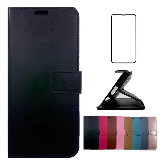Kit Película 3d + Capa Carteira Flip Para Redmi 13c 12c 10c