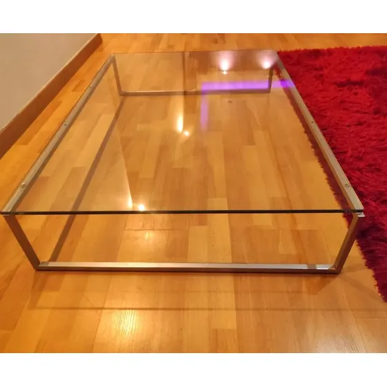 Mesa De Centro Boconcept Vidrio Y Metal